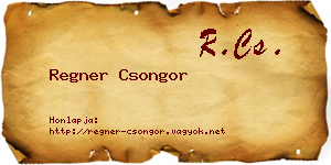 Regner Csongor névjegykártya